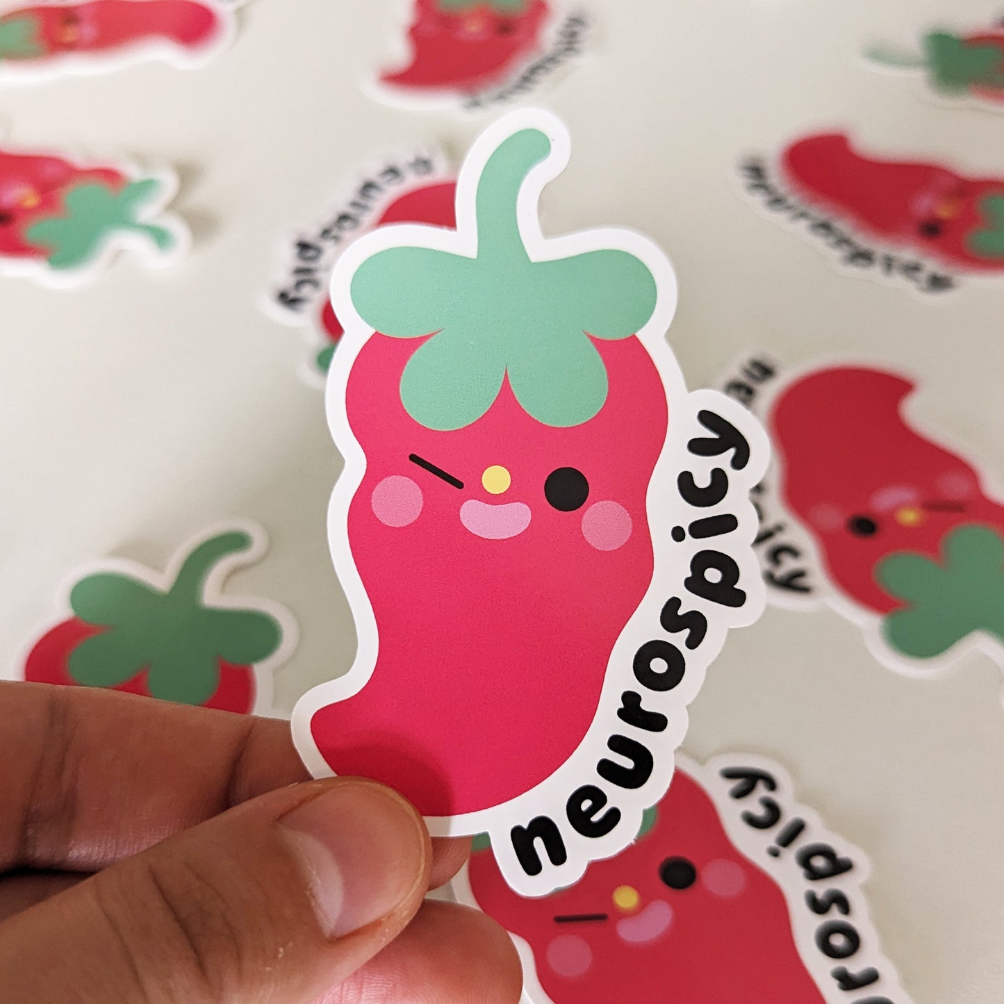 "Neurospicy" Pep the Chilli Pepper Sticker